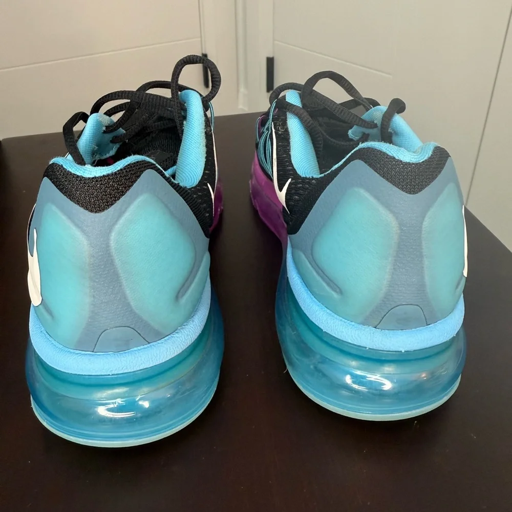 Ladies Nike Air Max Black with Pink and Blue Accents - Picture 4 of 8
